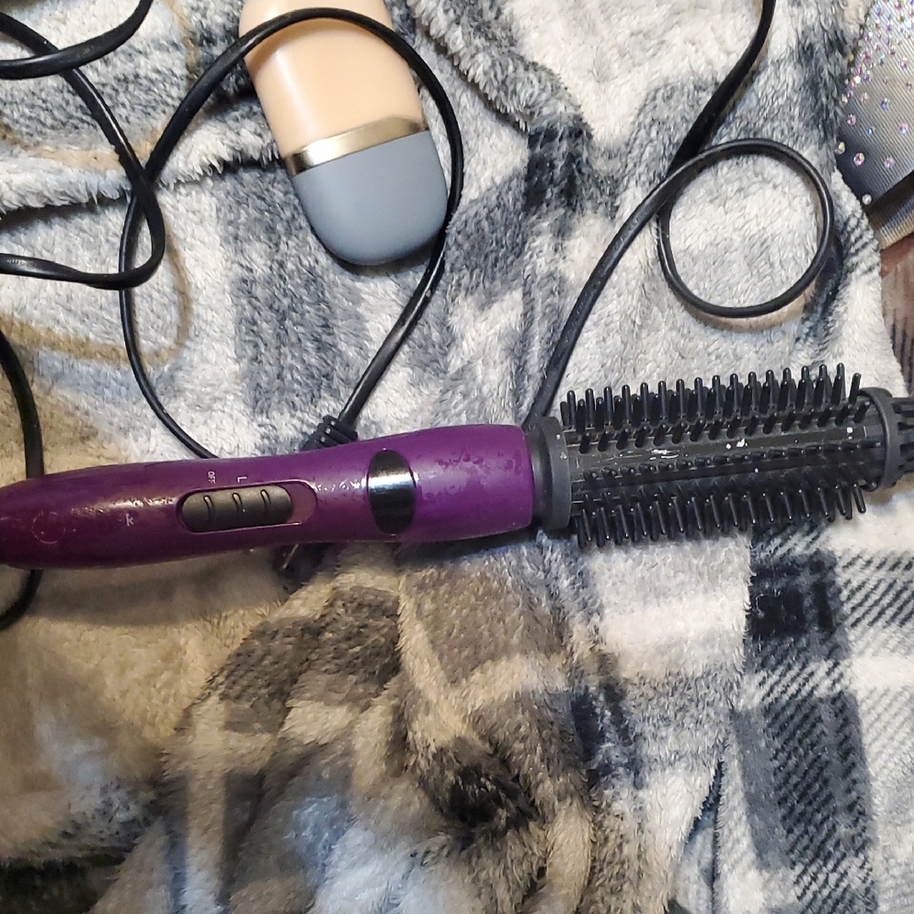 Purple Heated Hair Styling Brush